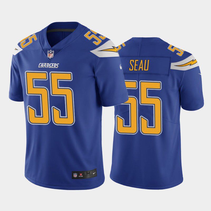Men Los Angeles Chargers 55 Junior Seau Nike Royal Player Limited NFL Jersey
